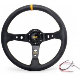 OMP Leather Yellow Steering Wheel