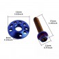 BLUE ALUMINUM Fender Washers 10Pcs Bumper Dress Up Kit