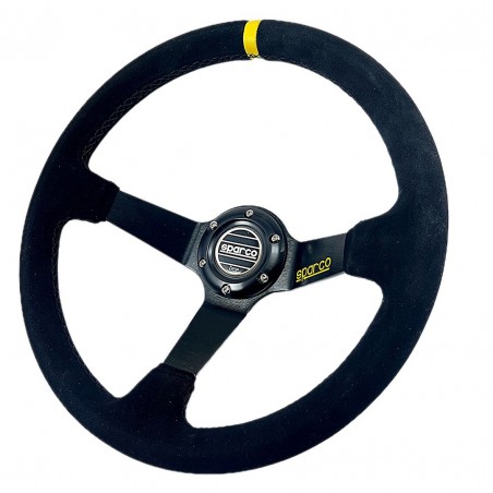 Sparco yellow სპორტული საჭე ალკანტარი