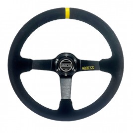 Sparco yellow სპორტული საჭე ალკანტარი