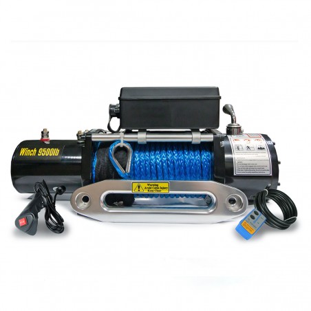 9500 LB Load-bearing winch with - synthetic rope